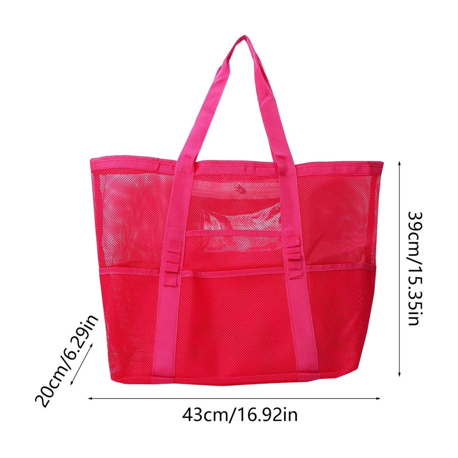 Mesh Tote Beach Bag Large Capacity Pool Toy Storage Organizer Bathroom Toiletries Travel Bag Breathable Carryall