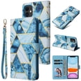 thumbnail image 1 of Compatible with iPhone 11 Premium Vintage PU Leather Magnetic Closure Case with Strap Flip Cover, 1 of 5