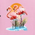 thumbnail image 2 of Wild Bobby, Flamingo Love Print, Animal Lover, Front and Back Men Graphic Tee, Light Pink, Small, 2 of 4
