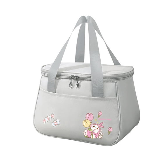Holographic Skulls Insulated Lunch Bag For Boys Girls,Flowers Waterproof LunchBox Cooler Tote Bag for  Work, Picnic,Office
