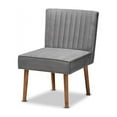 thumbnail image 2 of Baxton Studio Alvis Mid-Century Modern Grey Velvet Upholstered and Walnut Brown Finished Wood Dining Chair, 2 of 7
