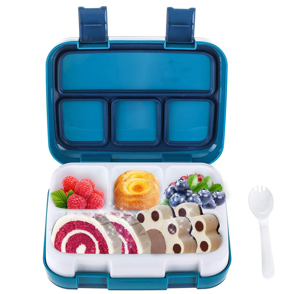 Reactionnx Bento Box with Spoon, Children's Lunch Box for Elementary
