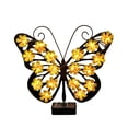 thumbnail image 2 of Solar LED Butterfly Metal Wall Art Decor, Outdoor Garden Fence Hanging Light with Flower-Shaped LEDs, Waterproof Solar Powered Wall Sculpture for Patio Yard, Gift for Mom Grandma Gardening Lovers, 2 of 6