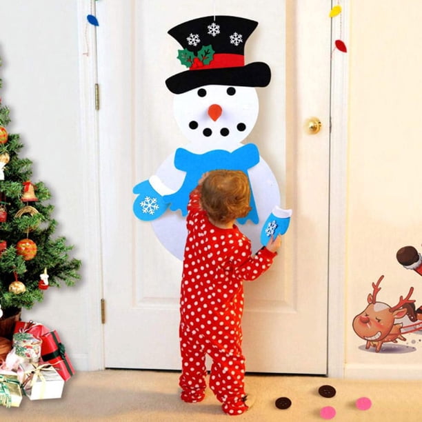 DIY fieltro Navidad muñeco de nieve colgante dibujos animados Festival Año Nuevo niños rompecabezas juguete Likrtyny juguetes de los niños