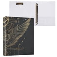 thumbnail image 3 of Owl Wings Spread 3 Ring Binders 1.5 inch Hardcover File Folders with Interior Pockets A4 Size Organizer for School Office Hospital Set of 2, 3 of 8