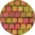 thumbnail image 1 of Ahgly Company Tapis d'Intérieur Ronds Transitionnels Lavables à la Machine, Brun Caramel, 3 Pieds Rond, 1 of 7