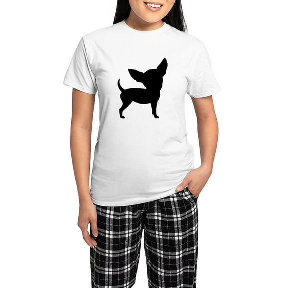 CafePress - Funny Cute Chihuahua Women's Light Pajamas - Women's Short Sleeve Print T-Shirt and Pants Light Cotton Pajama Set