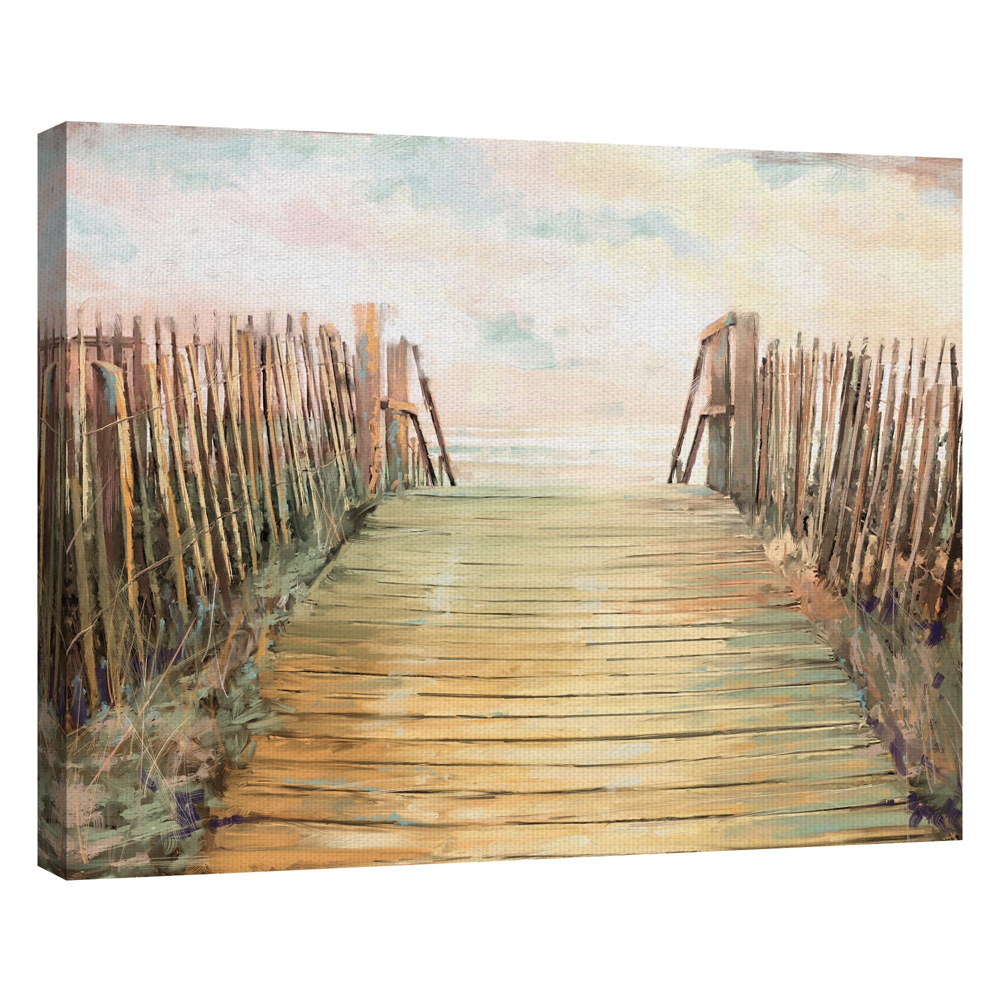 Fine Art Canvas Passage Bridge to the Shore by Studio Arts Canvas Art Print