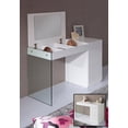 thumbnail image 2 of HomeRoots Furniture 284428 Modern White Floating Glass Vanity with Mirror, 2 of 2