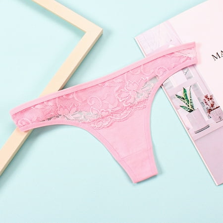 

Toyfunny Women s Lace Thong Hollow Low Waist Cotton Crotch Bacteriostat Underwear