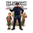 thumbnail image 1 of Policeman and Boy with Slingshot, Saturday Evening Post Cover, March 15, 1930 Print Wall Art by Frederic Stanley Sold by Art.Com, 1 of 4