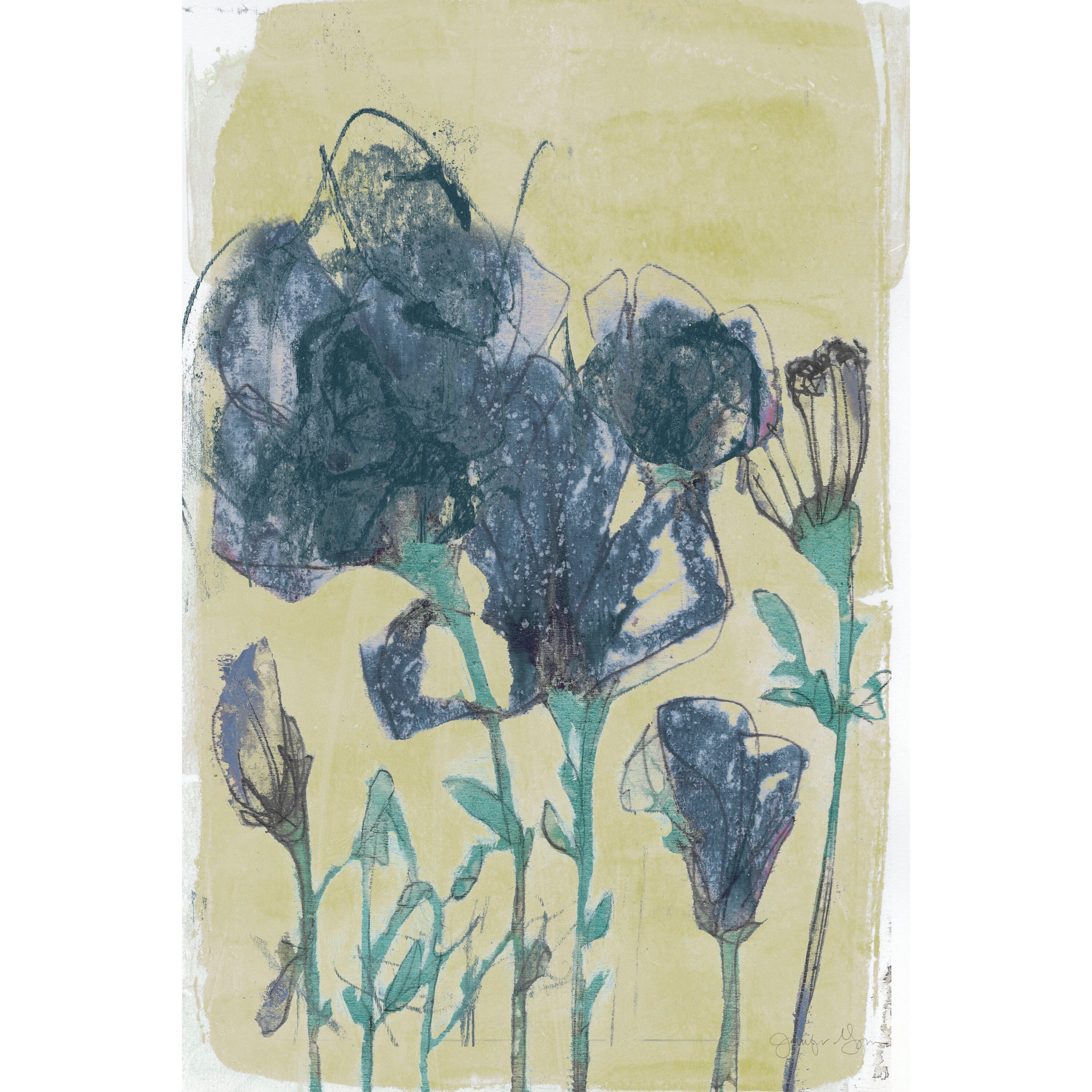 Marmont Hill "Floral Vignette III" Painting Print on Wrapped Canvas