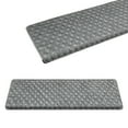 thumbnail image 5 of Pure Era Bullnose Carpet Stair Treads Cover 9" x 30" Classic Pattern Rug Indoor Non Slip Self Adhensive(Set of 14 Pieces,Gray Mini Diamond Trellis), 5 of 9
