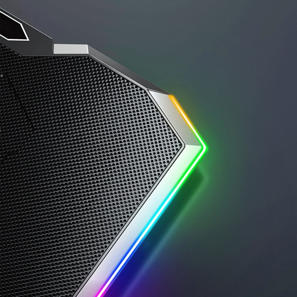 Laptop Cooling Pad RGB PC Fan Cooler Notebook Stand Computer Cooling Bracket 8 Quiet Fans PC Radiator with Phone Stand