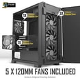 thumbnail image 2 of Antec P10 FLUX, F-LUX Platform, 5 x 120mm Fans Included, Reversible & Swing-Open Front Panel, Air-Concentrating Filter, 5.25" ODD, Fan-Speed Control, Sound-Dampening Side Panels, Mid-Tower Silent, 2 of 10