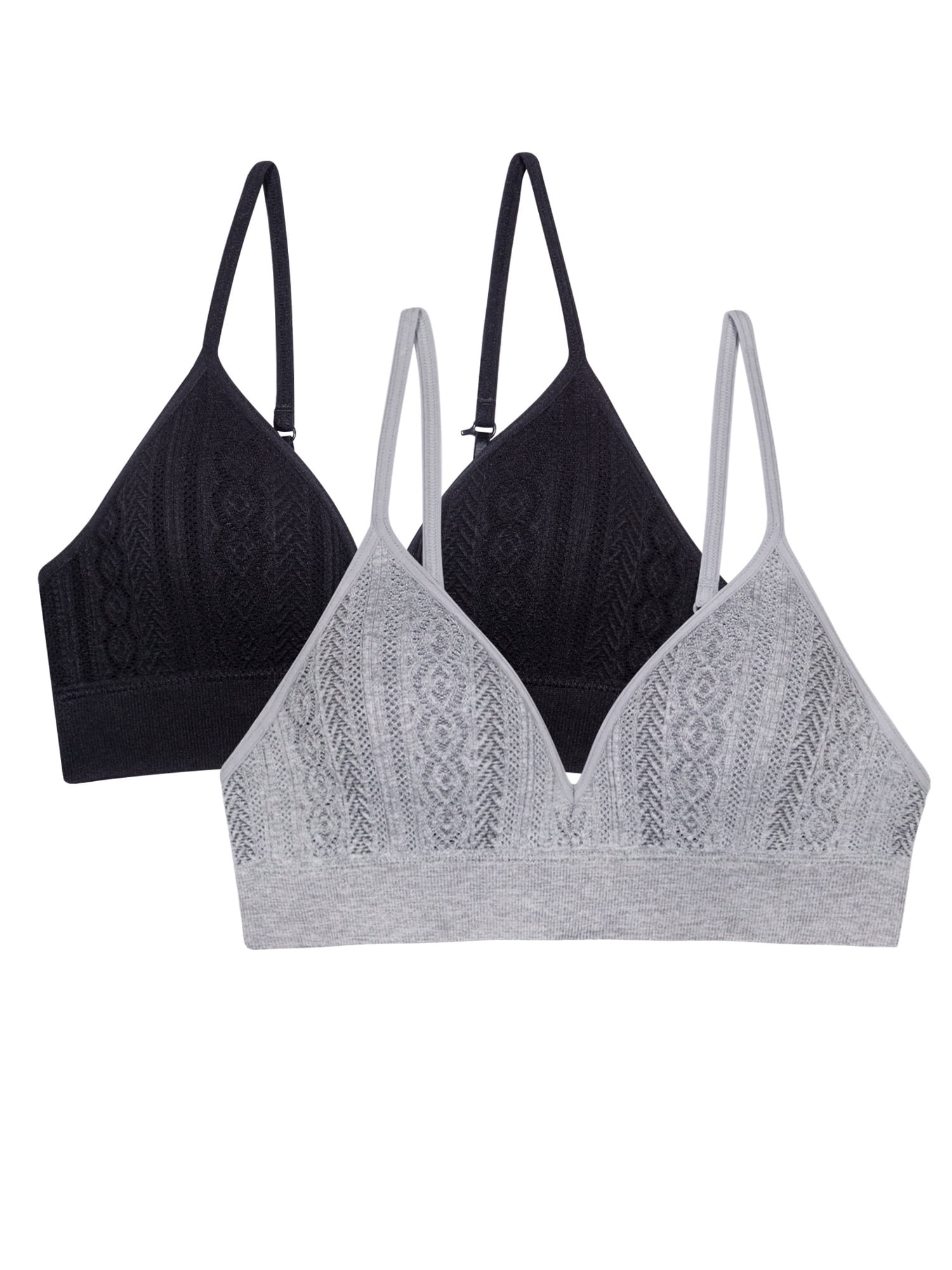 Wonder Nation Girls Seamless Longline Bras, 2-Pack, Sizes 30A-38A