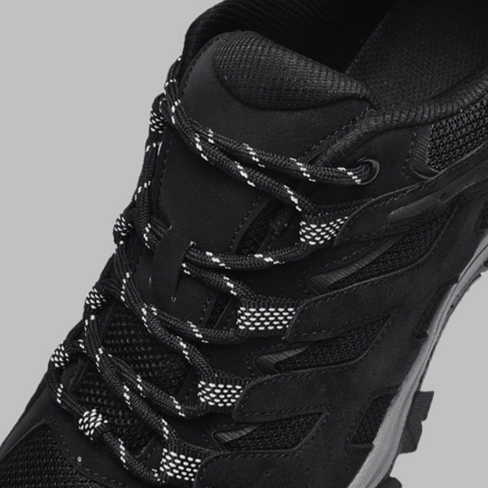 XIMIN Men's Waterproof Non-Slip Hiking Shoes Leather Low-Top Trail Running Sneakers Breathable Lightweight Mesh Travel Shoes Outdoor Trekking Boots (9.5, Black)