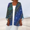 thumbnail image 2 of LYXSSBYX Lightweight Summer Cardigan Womens Summer Fall Printed Cardigan Long Sleeve Loose Cover Up Casual Blouse Tops, 2 of 5