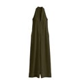 thumbnail image 6 of Ahabrexf Summer Casual Jumpsuits for Women, Shoulder-Baring Deep V Neck Wide Leg, Linen Mixed Sleeveless Casual Jumpsuit with Pockets for Vacation, 6 of 9