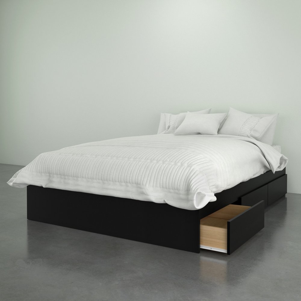 Nexera Corbo Full Size 3 Drawer Storage Bed, Black