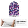 thumbnail image 2 of Lsque Skull Blue Flower Pattern Knitted Beanie, Unisex Winter Hat, Knit Hat Winter Beanies Thick Fisherman Beanies Cuffed Plain Skull Caps, 2 of 6