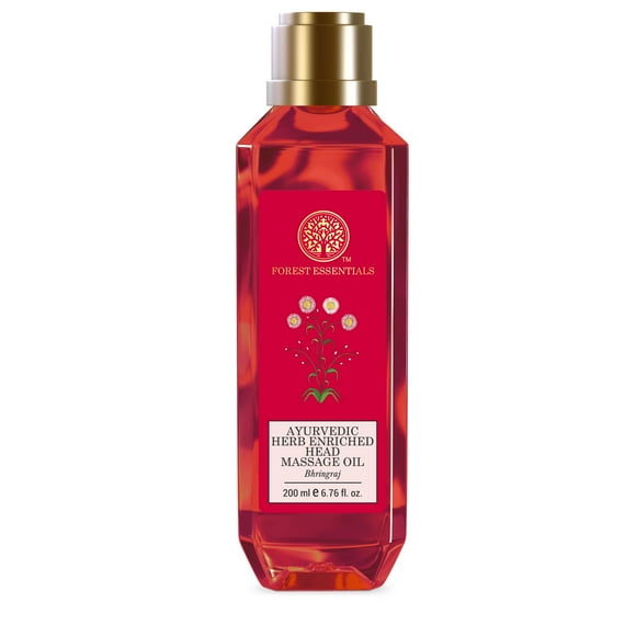 Forest Essentials Ayurvedic Herb Enriched Head Massage Oil Bhringraj| For Dandruff And Hair Fall Control | Nourishing Oil For Healthy Hair Growth | Parabens Free | Hair Oil For Wom