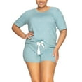 thumbnail image 6 of Felina Women's 3-Piece Soft Jersey T-Shirt, Shorts and Pants PJ Lounge Set-Blue / M, 6 of 8