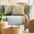thumbnail image 5 of Ambesonne Rustic Throw Pillow Cover 2 Pack, Cottagecore Sunflower Vibes, 16", Dark Green and Yellow, 5 of 7