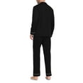 thumbnail image 5 of EA'S SECRET Mens Pajamas Set 100% Cotton Sleepwear Button Down Pajamas for Men Long Sleeve Lounge Pjs with Pockets & Fly(Black,L), 5 of 8