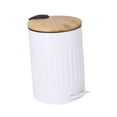thumbnail image 3 of Cubo de basura con pedal, 3 l, organizador de papel único, para lavandería, estudio, oficina, Blanco, 3 of 9