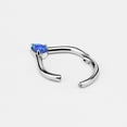 thumbnail image 4 of Blue Opal Septum Rings for Women 16 Gauge Septum Clicker Surgical Steel Septum Piercing Rings 16g Septum Jewelry 8mm Teardrop Septum Ring Hoop, 4 of 4