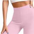 thumbnail image 6 of Vmvidoty Women Legging Plus Size High Waist Capri Yoga Leggings Cropped Pant for Workout Pink XL, 6 of 8