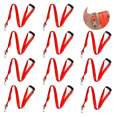 thumbnail image 2 of Paquete de 11 cordones rojos para el cuello, llaves, tarjetas de identificación, credenciales, cordón de poliéster para sujetar el cuello, correa con separación ideal para personal, estudiantes,, 2 of 8