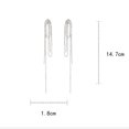 thumbnail image 3 of Elegantes pendientes para mujer, pendientes de tuerca con enhebrador, pendientes colgantes brillantes para niñas, festival de bodas, uso jinwen Pendientes de borla, 3 of 3