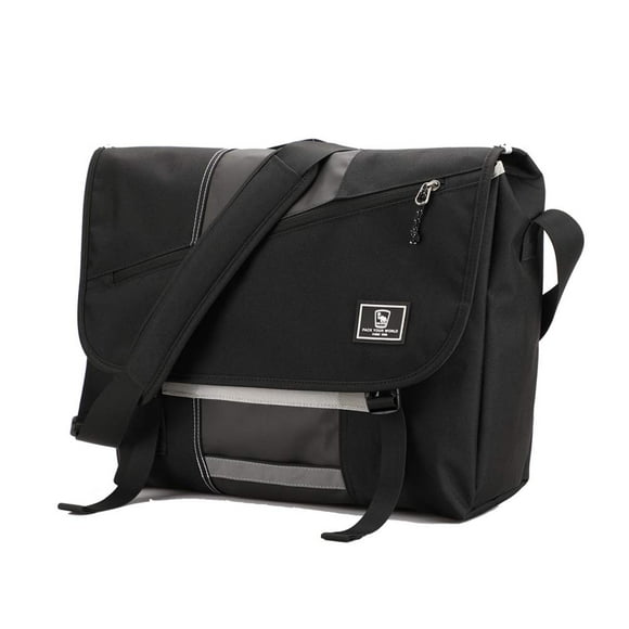 OIWAS Ordinateur Portable Sac de Messager pour les Hommes Petits Sacs à Bandoulière Bandoulière Porte-Documents Sac à Main 14 Pouces Ordinateur Portable Toile Sacoche École de Travail Collège Noir