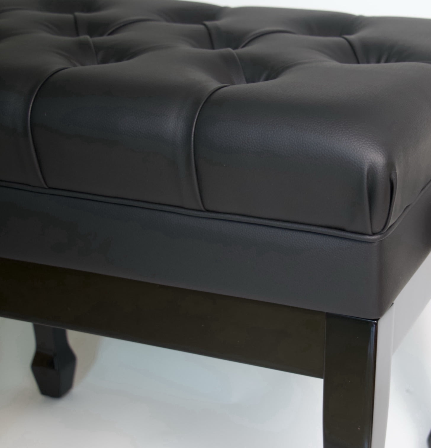 Adjustable Piano Bench Stool -  High-Gloss, Storage for Sheet Music, Imported Wood