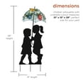thumbnail image 4 of Alpine Corporation Solar Girl and Boy Silhouette with Umbrella Decor with LED Lights, 4 of 12