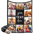 thumbnail image 4 of AISENIN Custom Blankets Gifts for Girlfriend Boyfriend Family Custom Blanket Wife and Husband Photo for Meaningful Day Valentines Day Birthday Christmas 10 Photos 50*60Inch, 4 of 5
