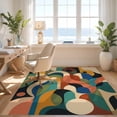 thumbnail image 3 of Design&I 8'x10' Ultra Soft Area Rug, Multicolor Abstract Geometric Design Dynamic Shapes with Bold Modern Fluffy Washable Non Shedding for Bedroom Living Room Under Sectional, 3 of 3