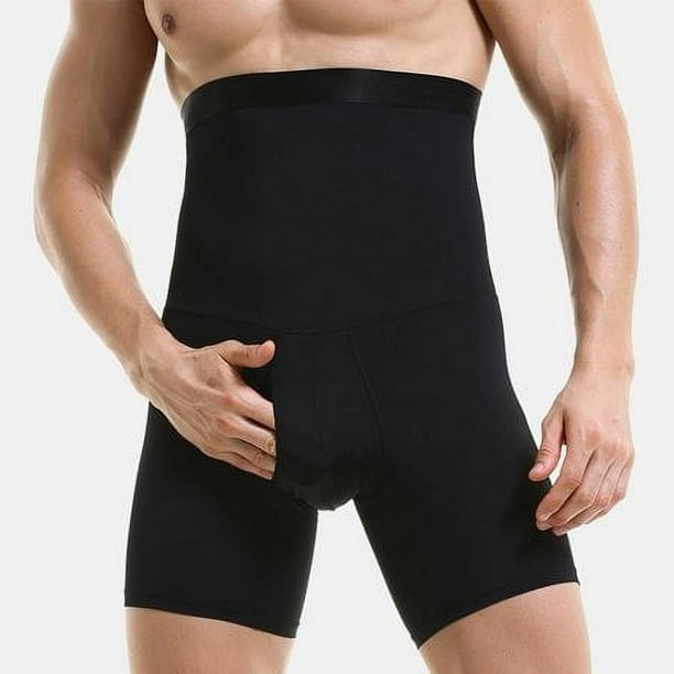 Sinhoon - Calzoncillos bóxer de compresión de cintura alta para hombre, faja moldeadora de abdomen y fitness