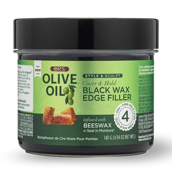 Ors Olive Oil Edge Filler Hair Wax Black, 4.9 Oz..