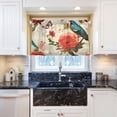 thumbnail image 6 of GZHJMY 36 Inch Length Kitchen Curtains Birds Flowers 2 Panels Half Window Sheer Curtains Rod Pocket Farmhouse Short Drapes for Bathroom Cafe Basement Home Decor, 6 of 7
