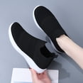 thumbnail image 5 of QWKLEAJ Women’s Breathable Knit Mesh Slip On Walking Shoes Lightweight Non Slip Casual Sock Sneakers Flexible Comfort Daily Workout Loafers Black 5.5, 5 of 6