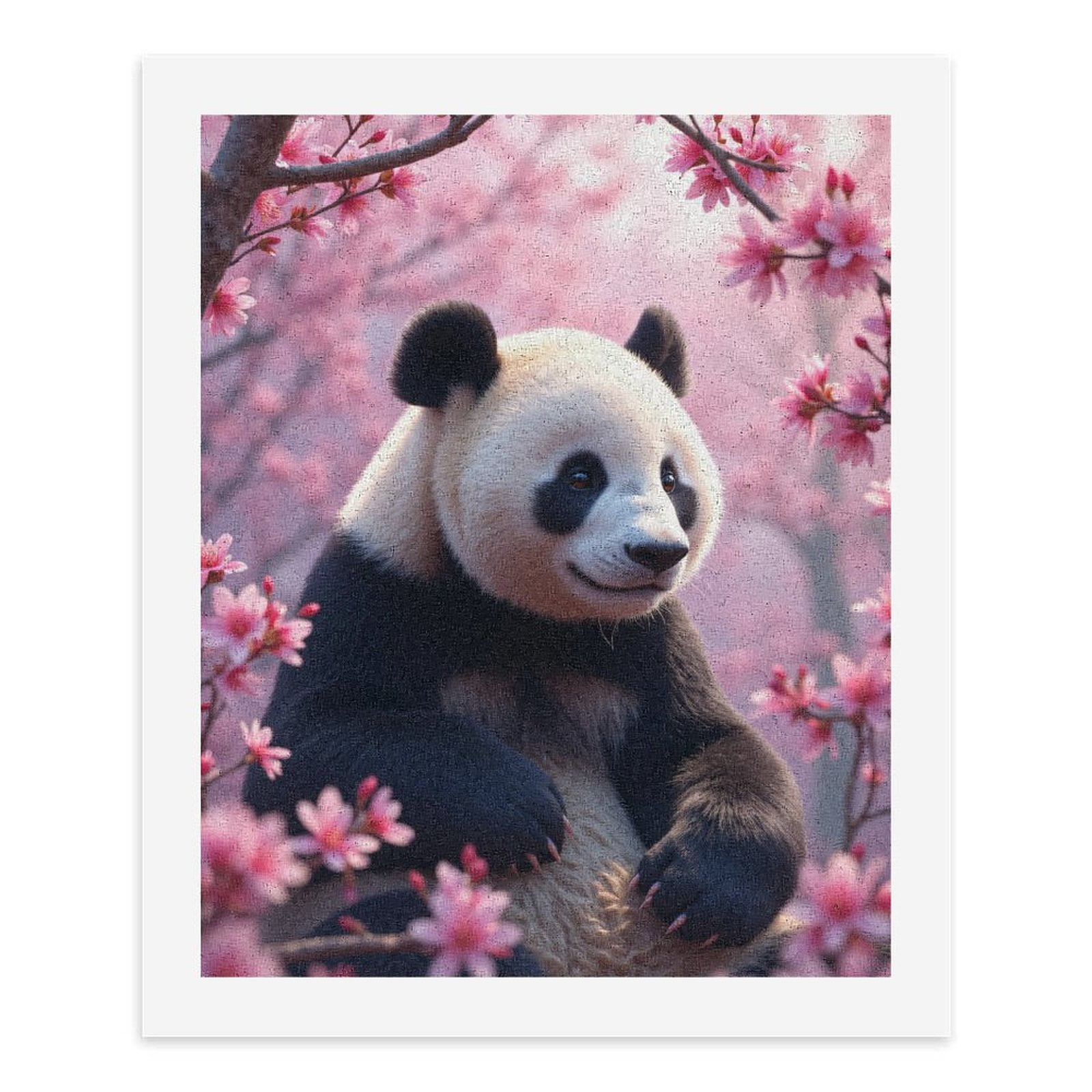 Paint by Numbers Kit for Adults, Panda Cherry Blossom Scene Paint by Numbers, Easy Paint by Numbers Kit for Adults Beginner, DIY Adult Paint by Number Kits on Canvas, Home Decor
