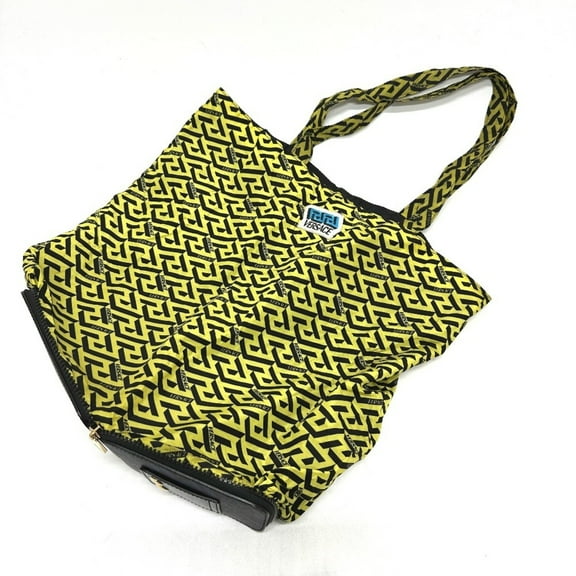 Pre-Owned Versace Greca Eco Bag, Foldable Shoulder Bag/Tote Nylon/Leather, Women's,... (Good)