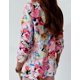 thumbnail image 2 of Chaquetas de trabajo informales a cuadros con doble bolsillo y manga larga con cuello chal para mujer BlazerFloral PinkSmall, 2 of 5