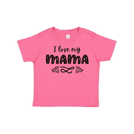 

Inktastic I Love My Mama with Hearts Gift Toddler Boy or Toddler Girl T-Shirt