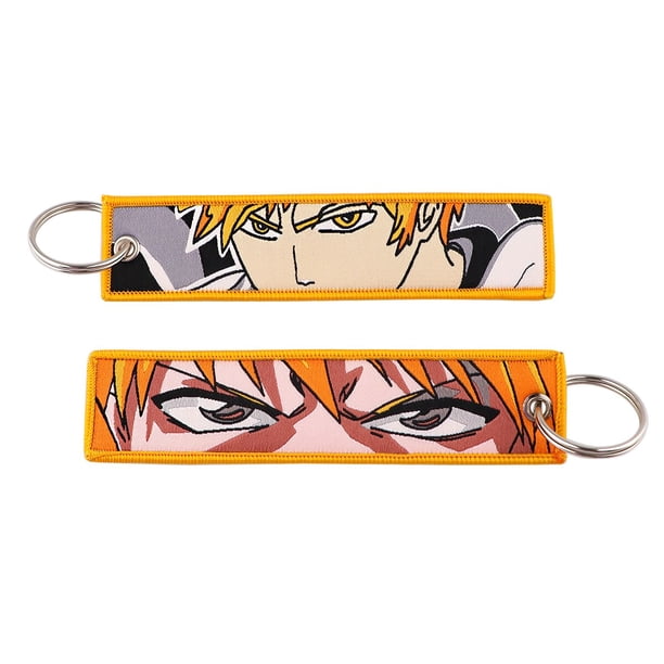 Llavero con bordado de Anime japonés, etiqueta para llave, motocicletas, coches, mochila, llavero Chaveiro para amigos, llavero de moda, regalos Dengxun unisex