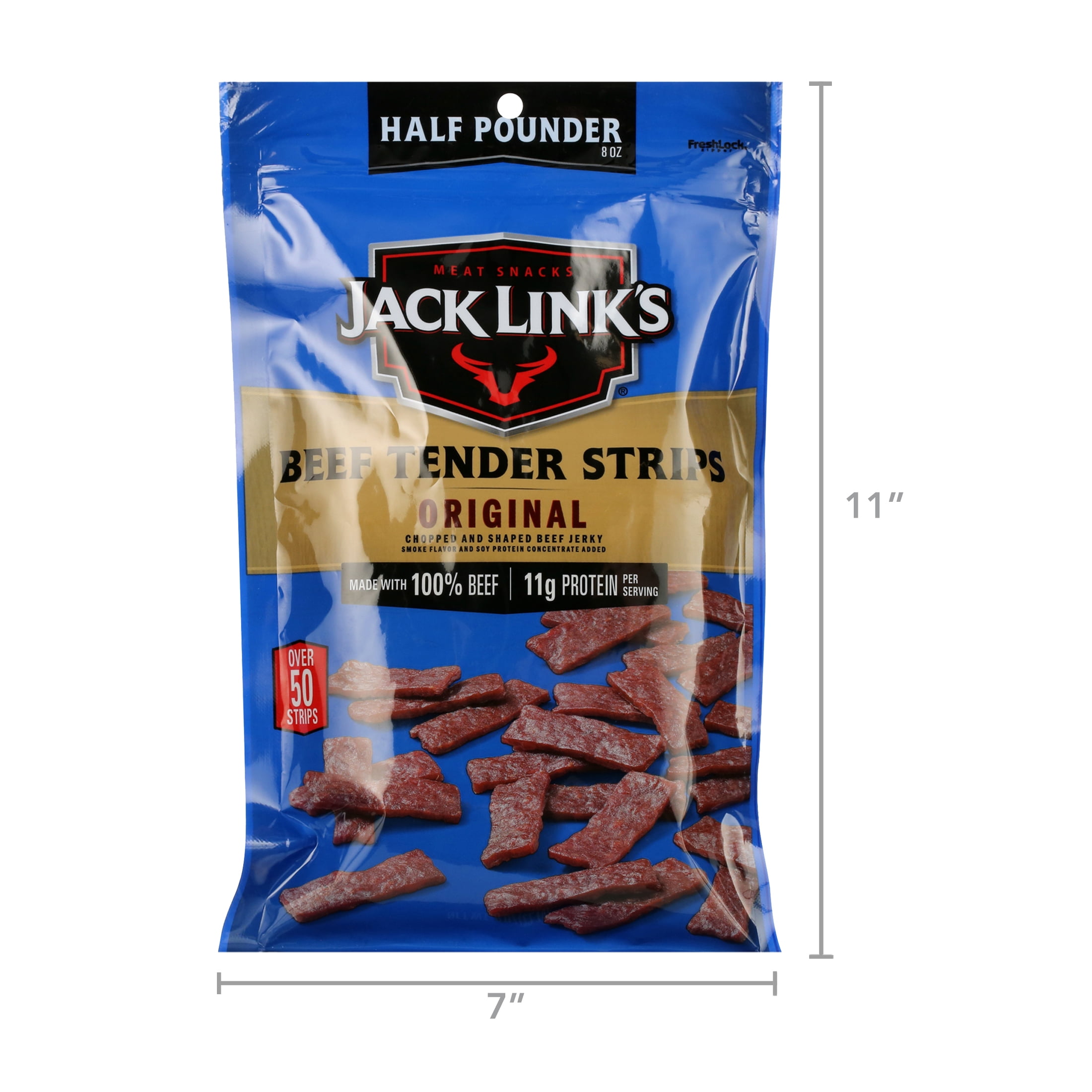Jack Link's Original Tender Beef Strips 8oz Resealable Bag