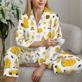 thumbnail image 6 of Haiem Gnomes Bees Pattern Women’s Long-sleeve Sleepwear,Sleepwear Set,2-piece Loungewear Set,Soft PJs Comfy Nightwear with Pockets-Medium, 6 of 7